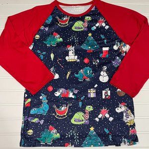 NWT Holiday Christmas Kid's Raglan Long Sleeve Top